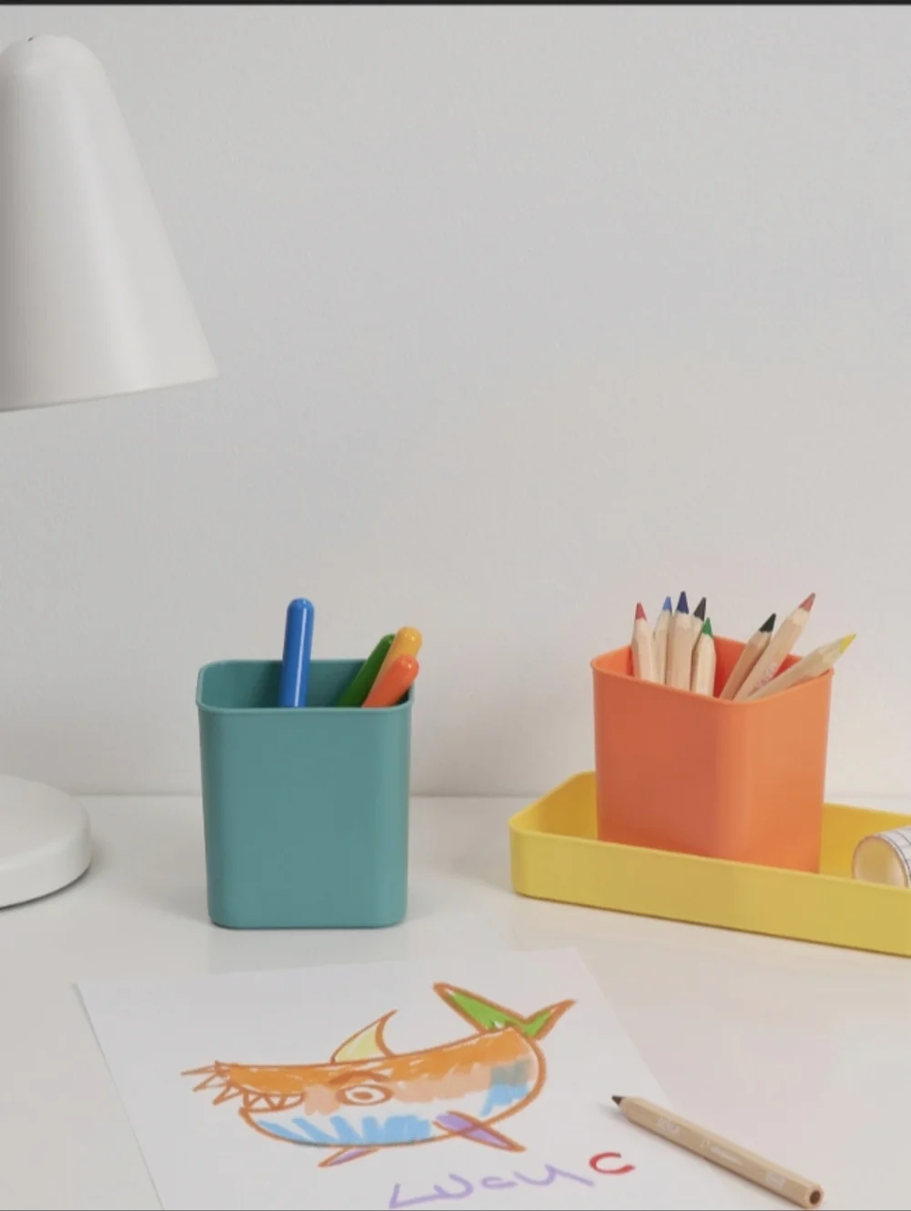New Ikea Bonsyrsa Colorful Desk Pen Holder Set